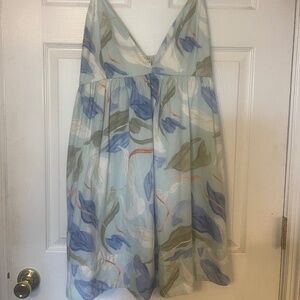 Abercrombie and Fitch Babydoll Blue Floral Mini Dress
